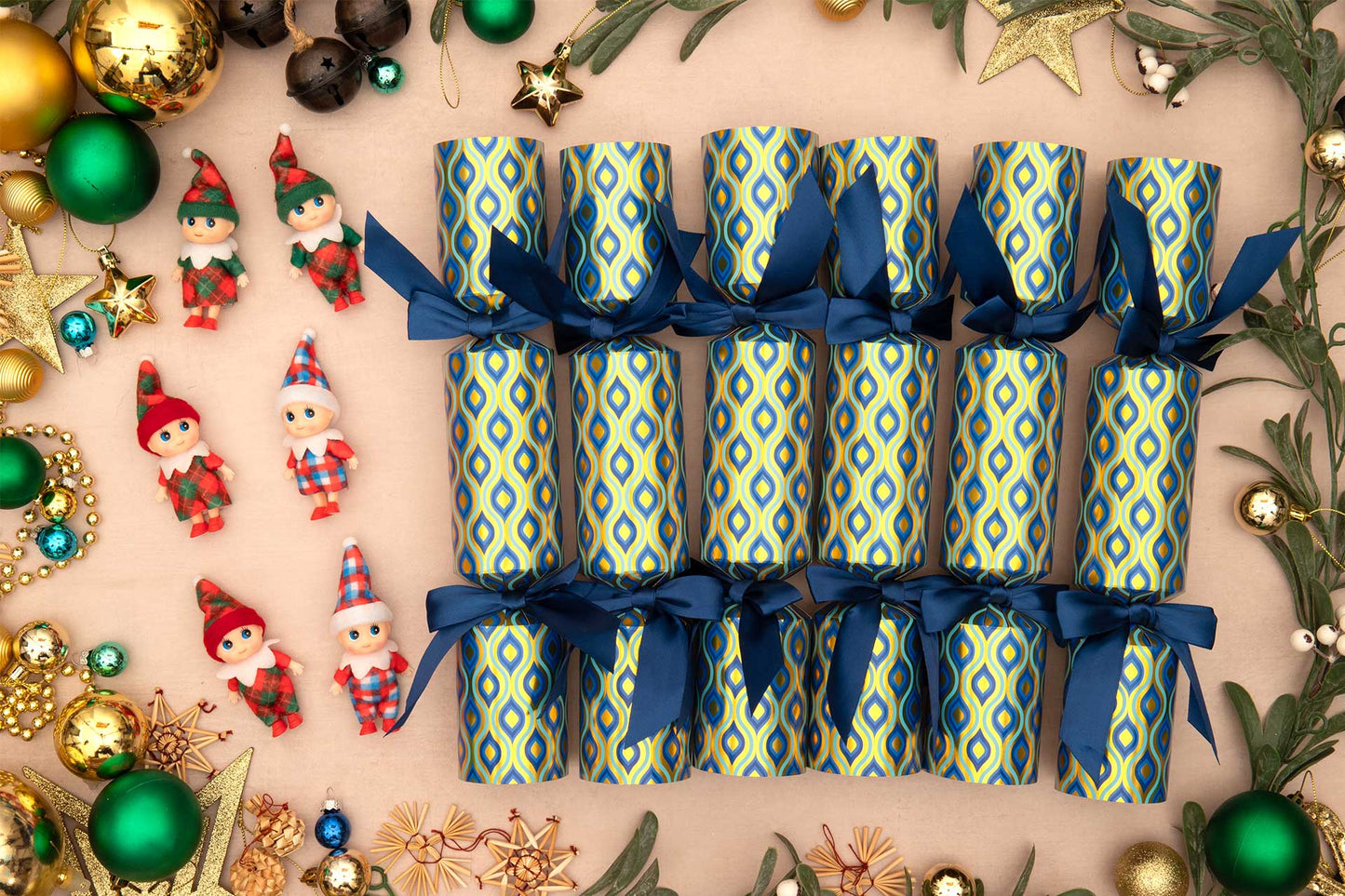 Naughty Elf Game Crackers (6 x 13-inch Crackers)