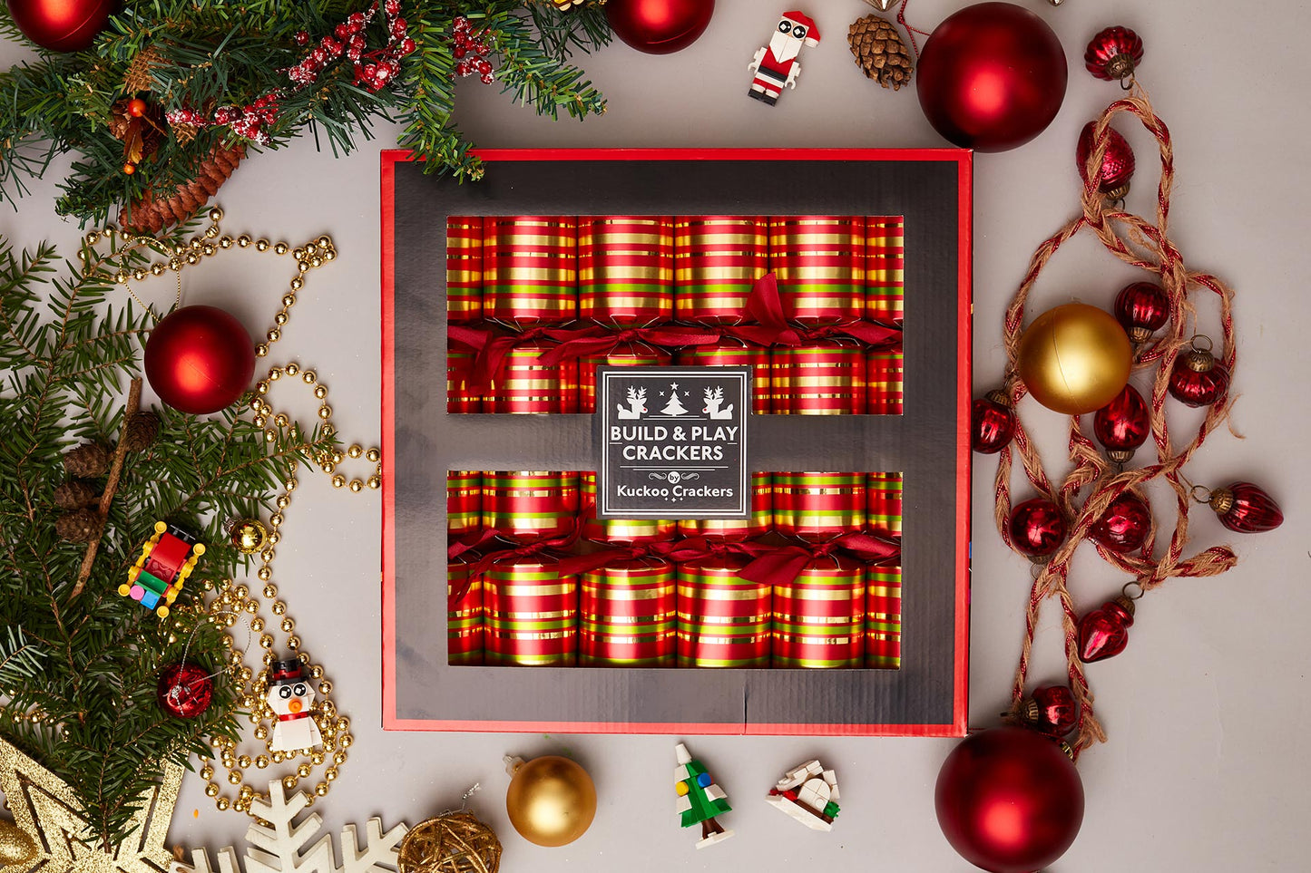 Christmas Building Block Christmas Crackers (6 x 12-inch Crackers)