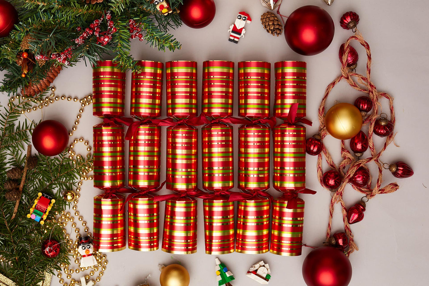 Christmas Building Block Christmas Crackers  (6 x 12-inch Crackers)