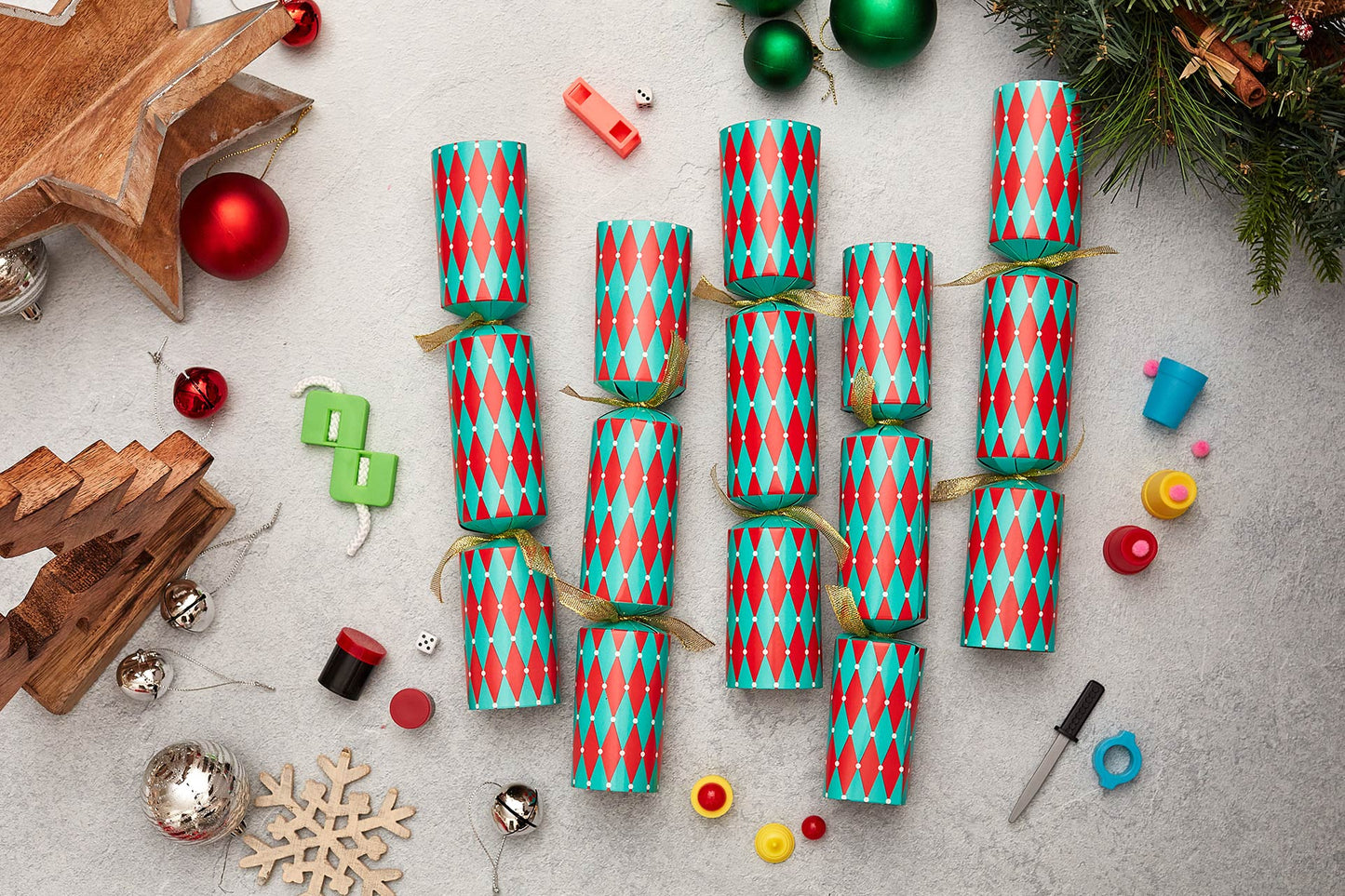 Magic Game Christmas Crackers (6 x 12-inch Crackers)