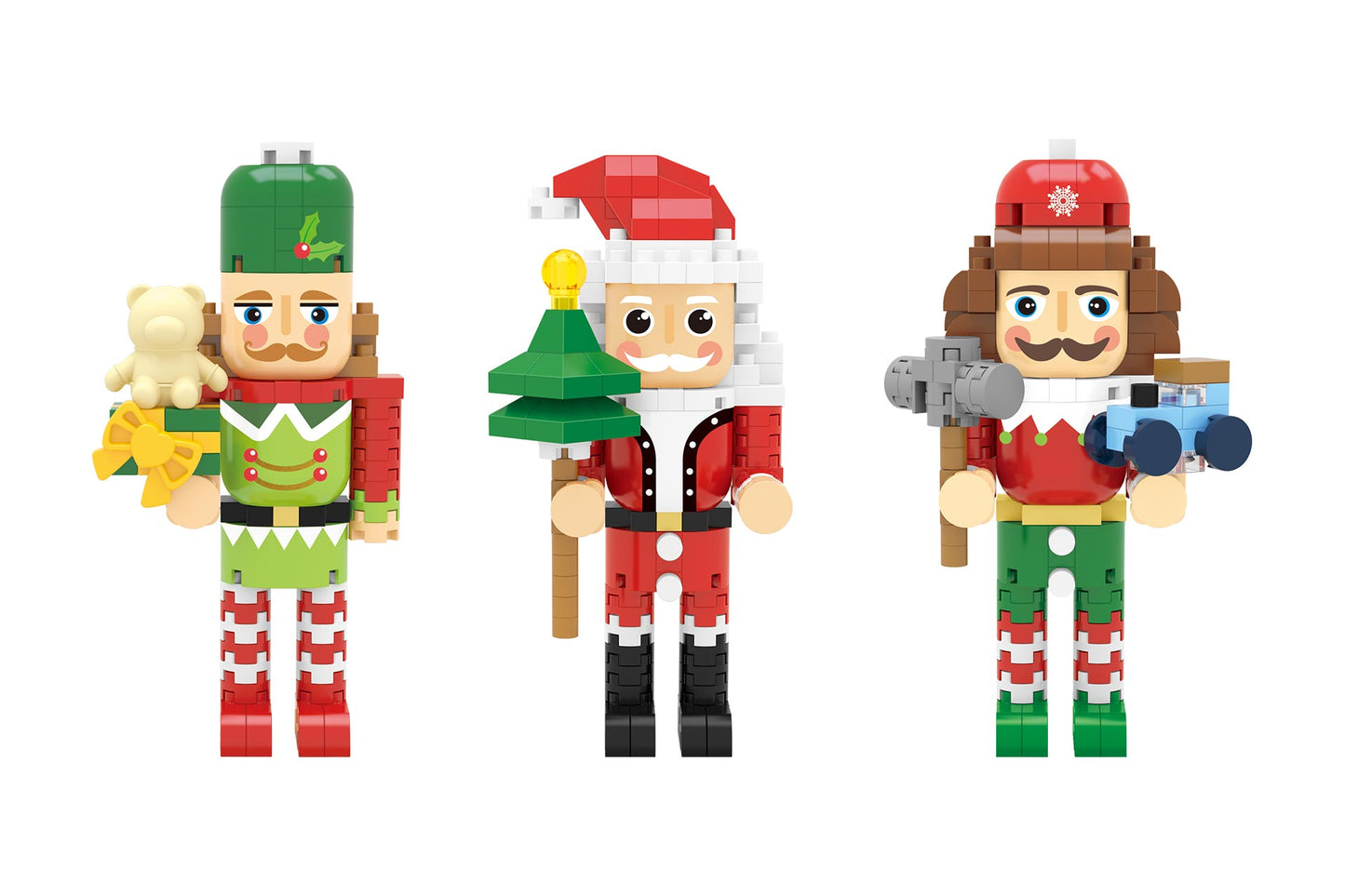 Nutcracker Micro Building Block Christmas Crackers (6 x 13-inch Crackers)