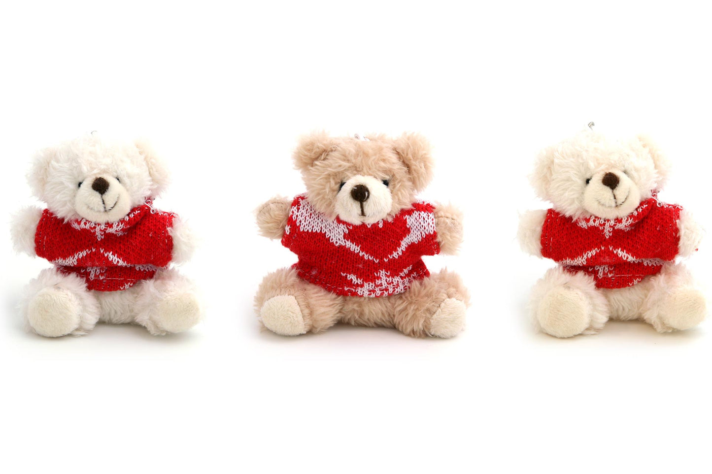 Fluffy Teddy Bears (Jumpers) Christmas Crackers (6 x 13-inch Crackers)