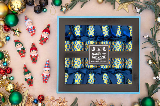 Naughty Elf Game Crackers (6 x 13-inch Crackers)
