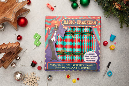 Magic Game Christmas Crackers (6 x 12-inch Crackers)