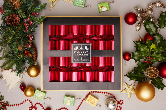 Music Box Christmas Crackers  (6 x 13-inch Crackers)