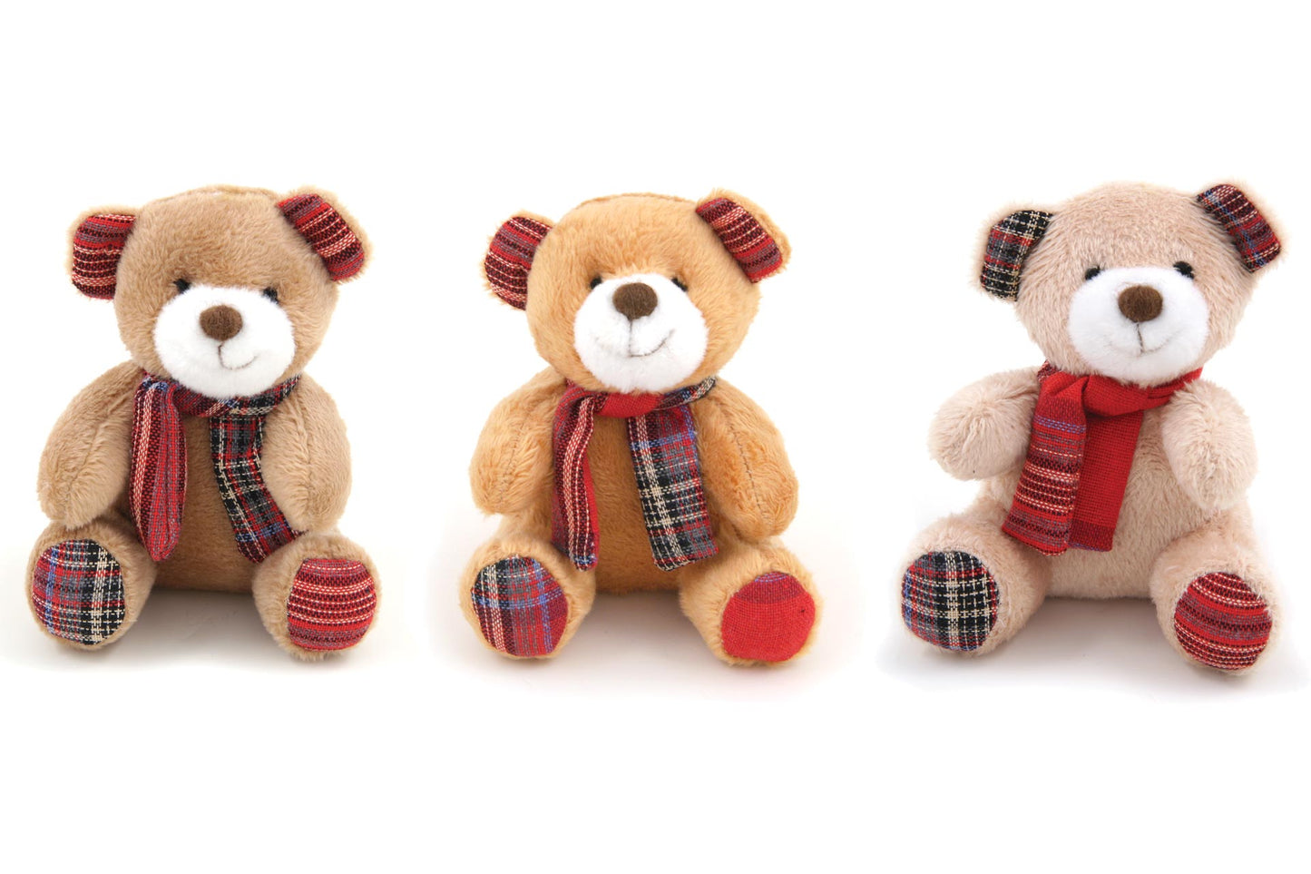 Teddy Bears with Scarfs and Patchwork Paws Christmas Crackers (6 x 13-inch Crackers)